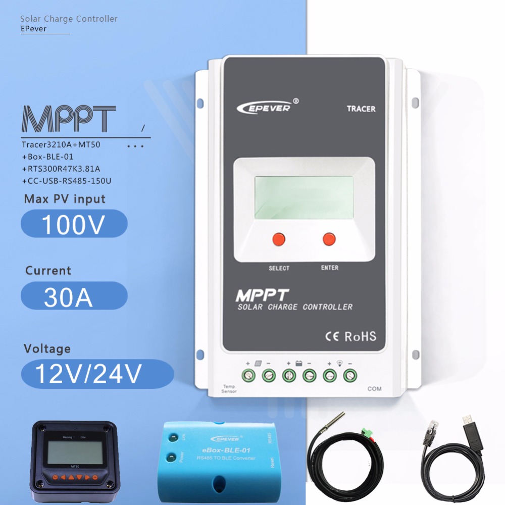EPEVER® MPPT Solar Laderegler Tracer BN 10A 20A 40A 30A 12V//24V LED Display