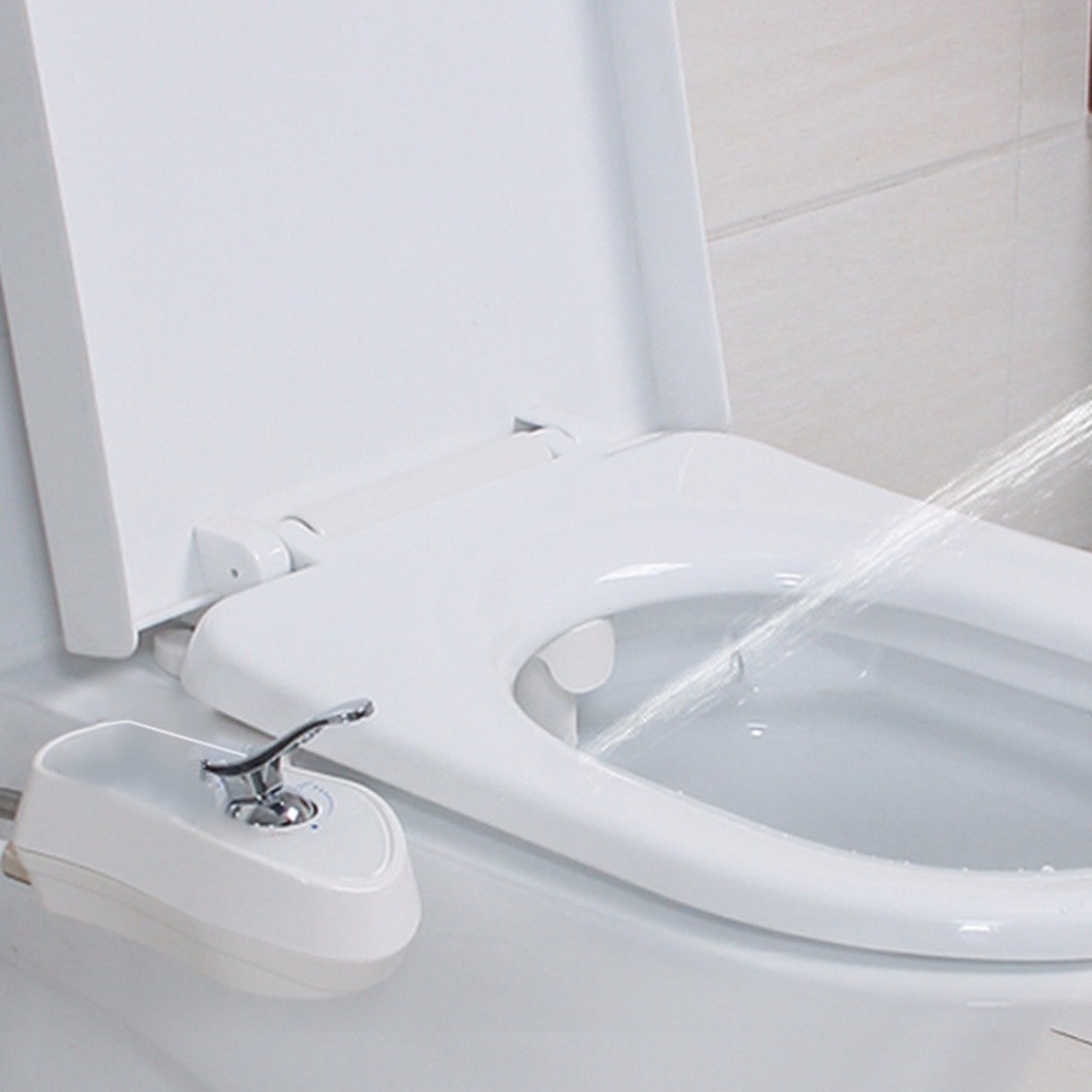 7/8'' And 9/16'' Bathroom Non-Electric Bidet Spray Hot / Cold Water Toilet Seat Attachment Self-Cleaning Noozle Mayitr New