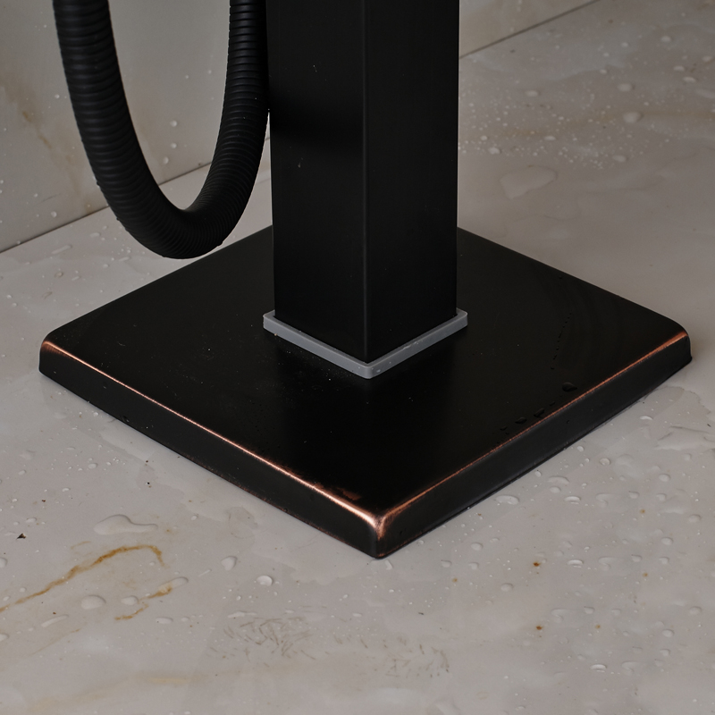 Oil Rubbed Bronze Bathroom Tub Mixer Tap Floor Standing Bathtub