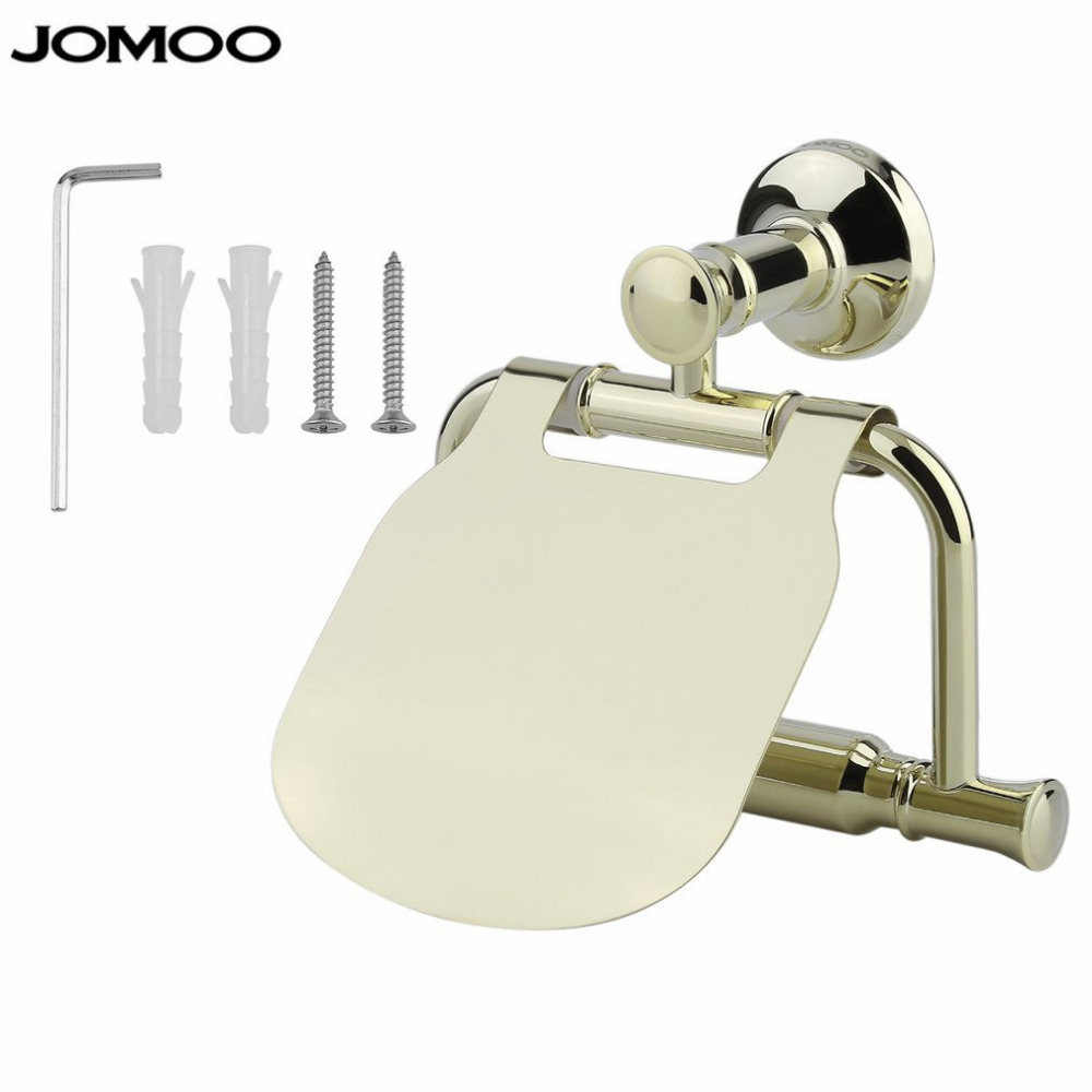 JOMOO Flanged Gold Wall Mounted Bathroom Paper Holder Bath Tissue Box