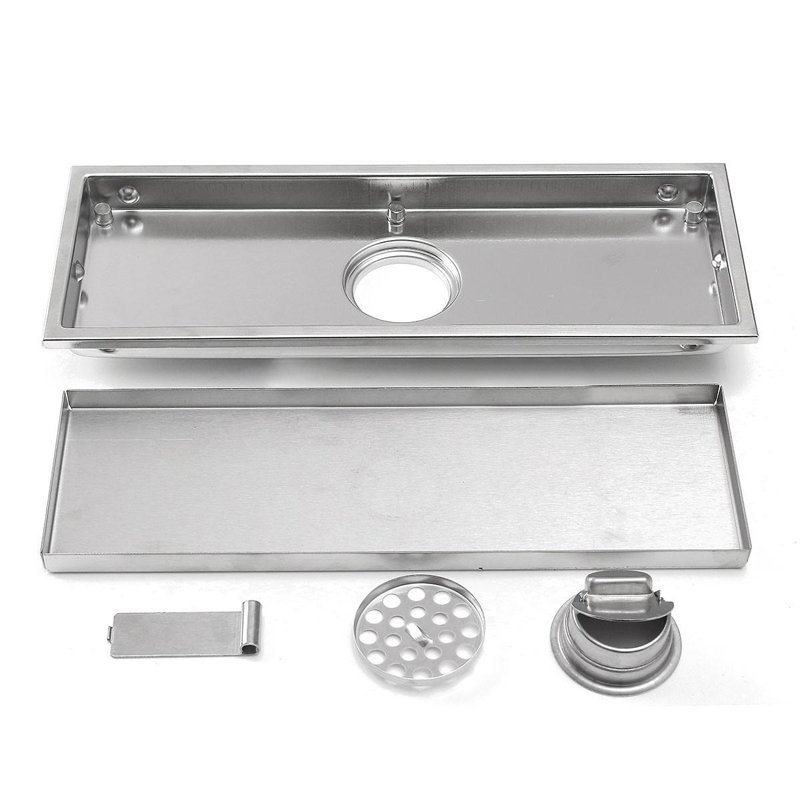 Stainless Steel Invisible Tile Floor Drain Shower Kitchen Drainer ...