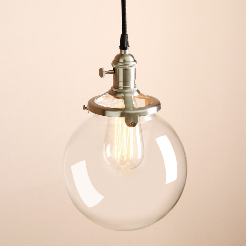 Permo Glass Globe Shape Pendant Lights Copper Rope Pendant Ceiling