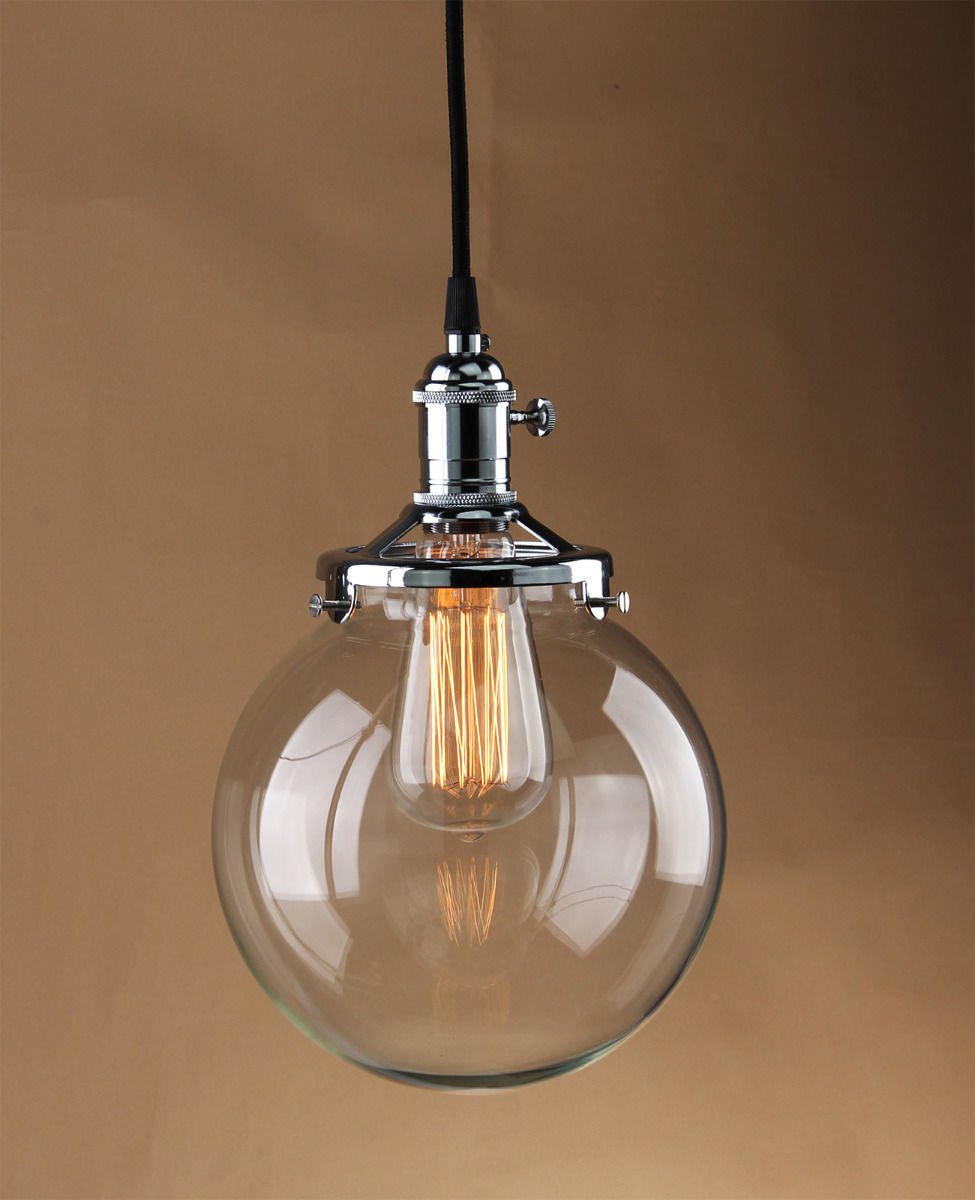 Permo Glass Globe Shape Pendant Lights Copper Rope Pendant Ceiling