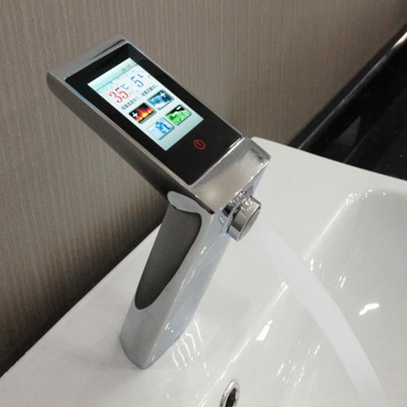 JMKWS Luxury Touch Screen Thermostat Basin Sink Faucets Smart Display Water Flow And Temperature Touch Wash Basin Mixer Saving 1