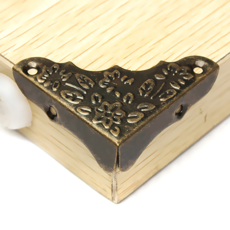 Antique Furniture Corner Bracket Jewelry Wooden Box Corner Frame Feet Leg Corner Protector for Corner Decorative Protector