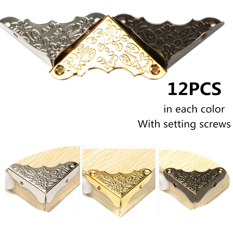 Antique Furniture Corner Bracket Jewelry Wooden Box Corner Frame Feet Leg Corner Protector for Corner Decorative Protector