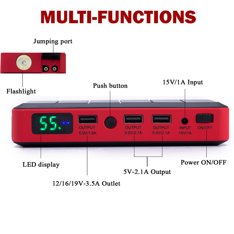 26000mAh Car Jump Starter Portable Car Battery Booster Charger