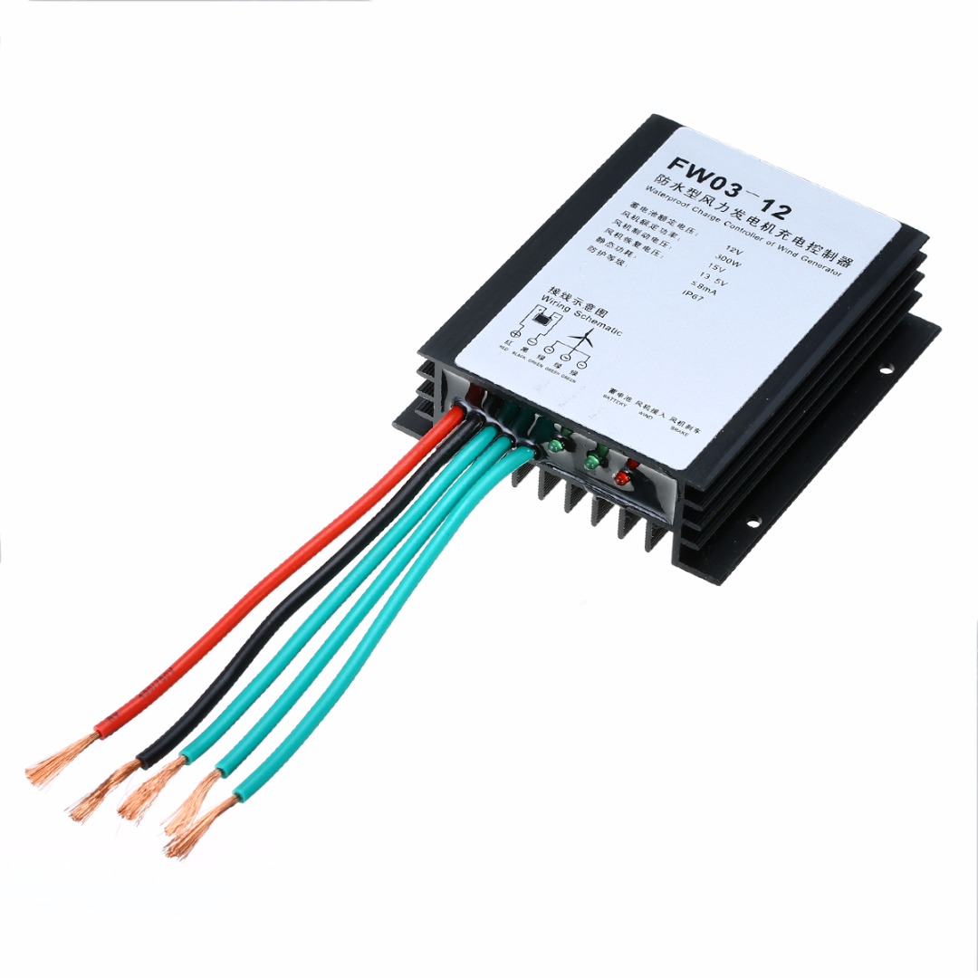 2017 Wind Turbine Energy Charge Controller 300W 12V  IP67 Waterproof Wind Charge Controller Mayitr New