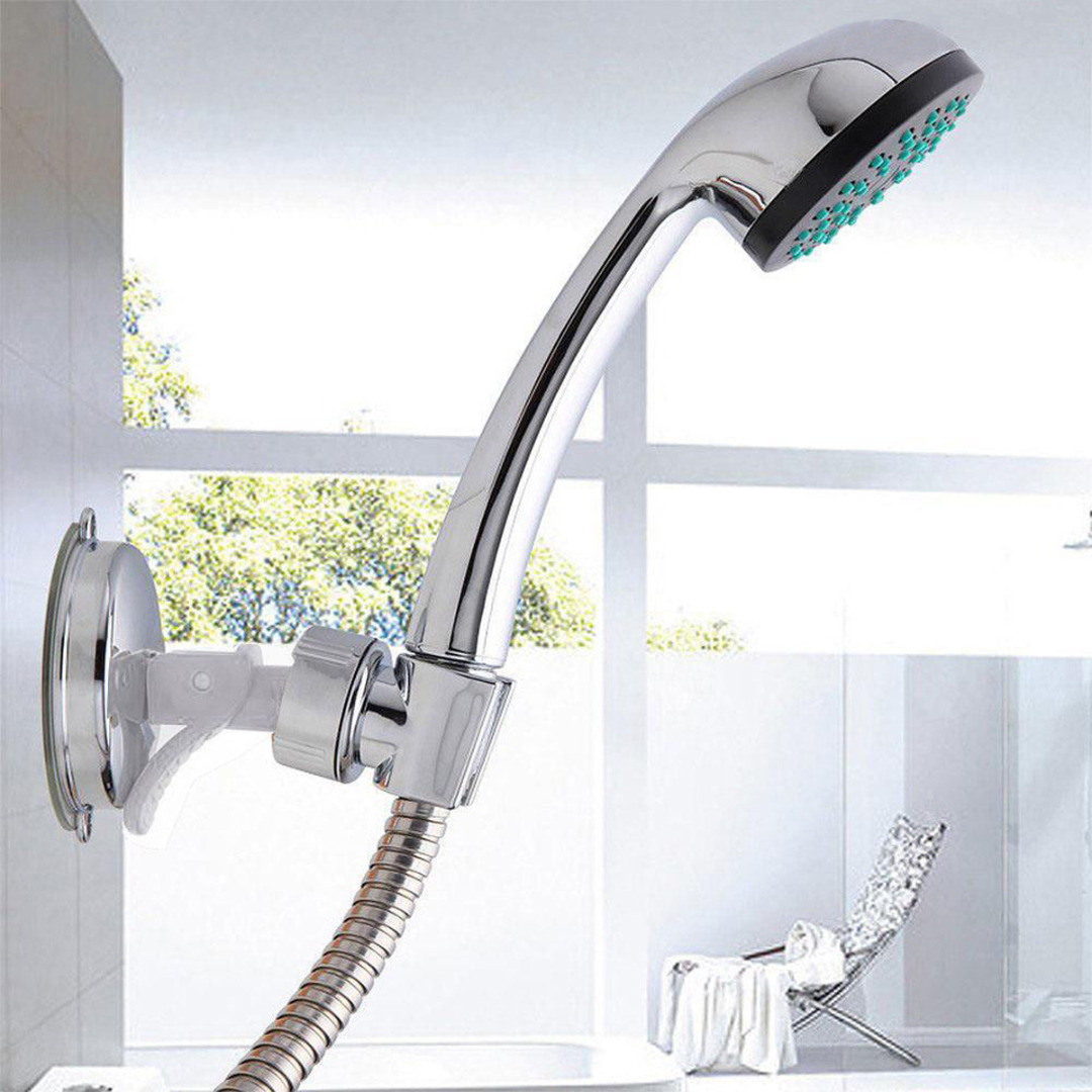 Adjustable Bathroom Shower head Holder Strong Suction Holder Shower Head Wall Mount Bracket for Bathroom Accessories