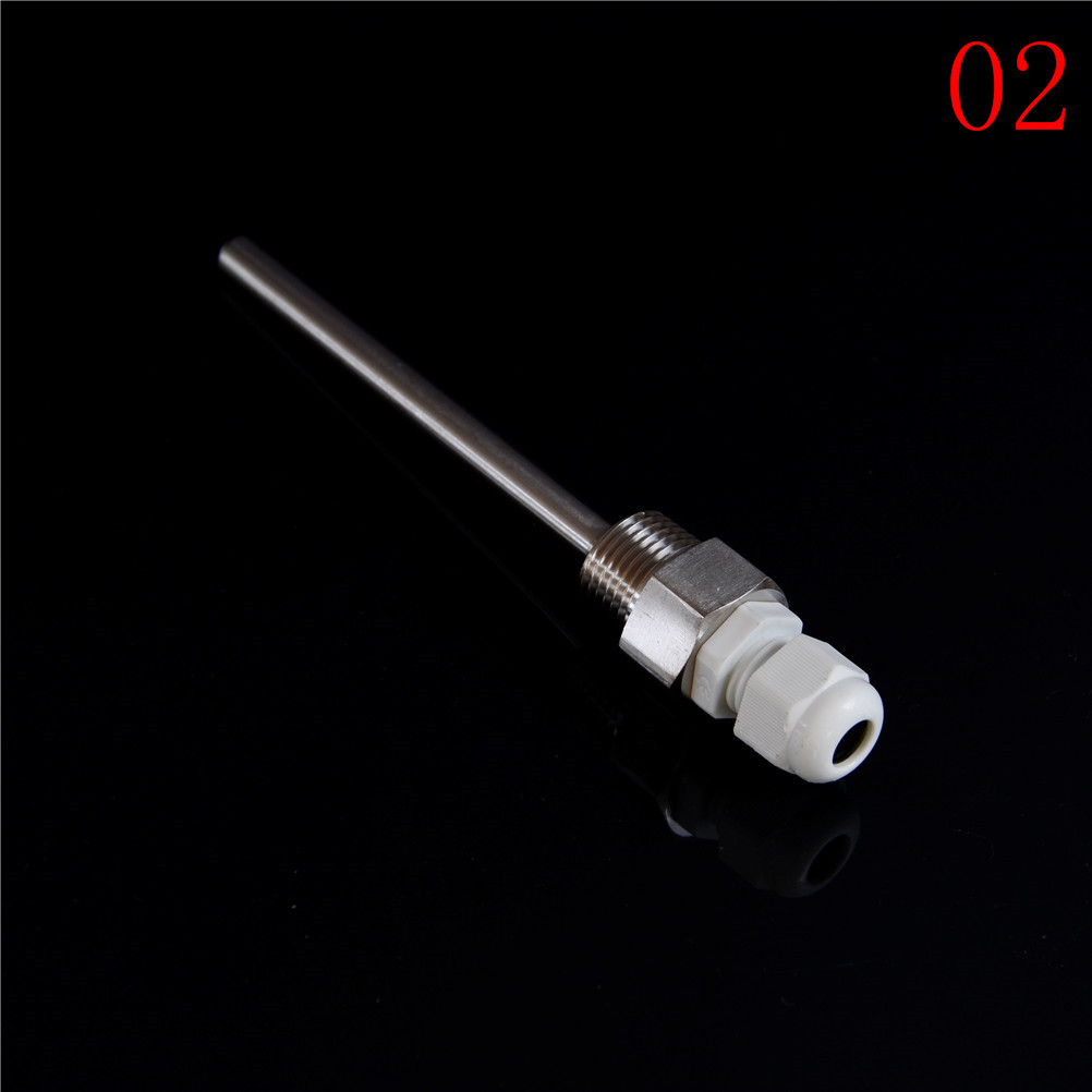 Stainless Steel Thermowell - 1/2" NPT Thread, 8mm OD For 6mm Probe, Solar Tank & Water Temperature Sensor Protection (50mm)