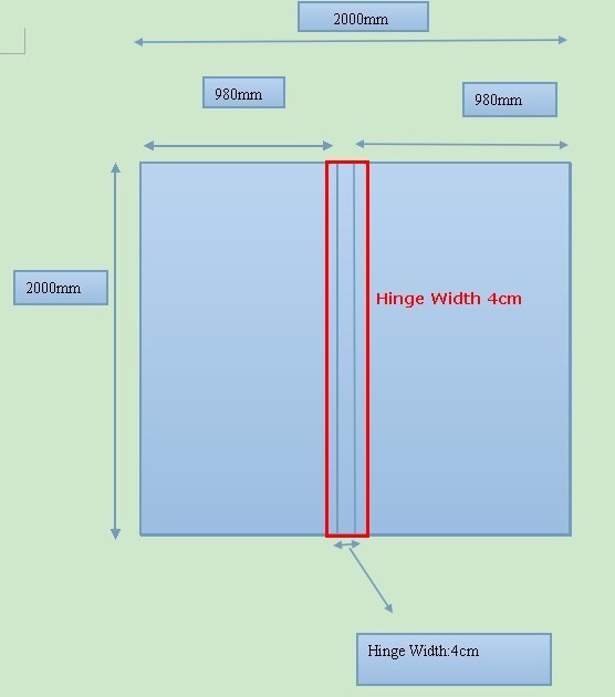 Hinge Width 4cm