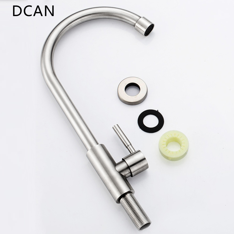 Dcan Easy Install Kitchen Faucet Deck Mount Vertical Cold