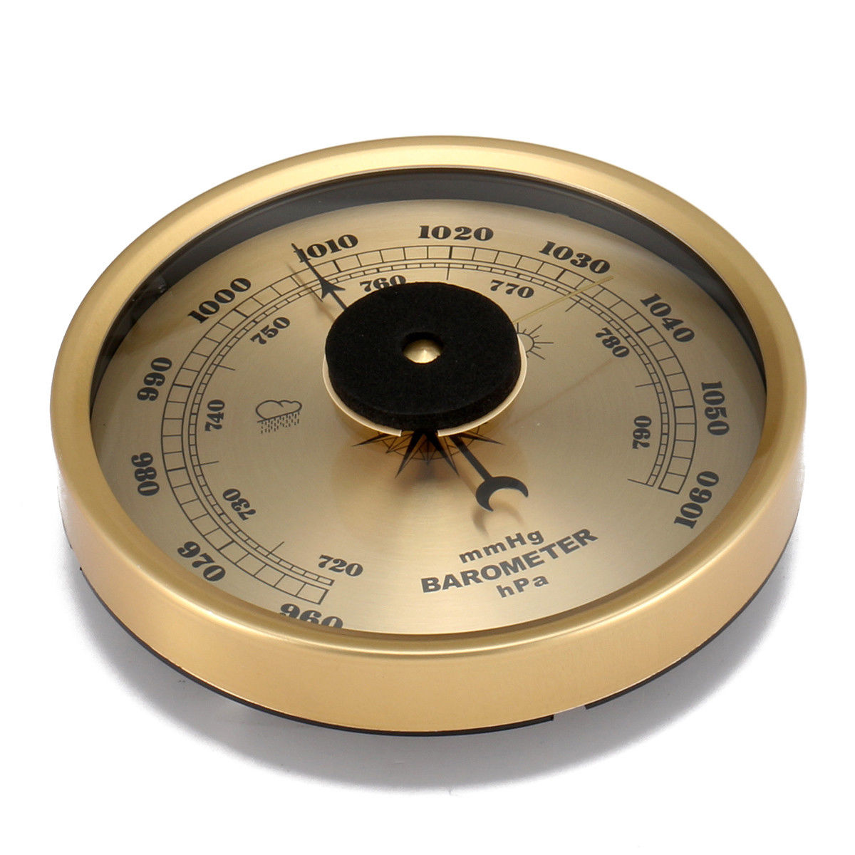 Portable Vintage Alloy Glass Bronze Barometer 960~1060hPa Barometer Weather Station Household Thermometer Hygrometer MAYITR