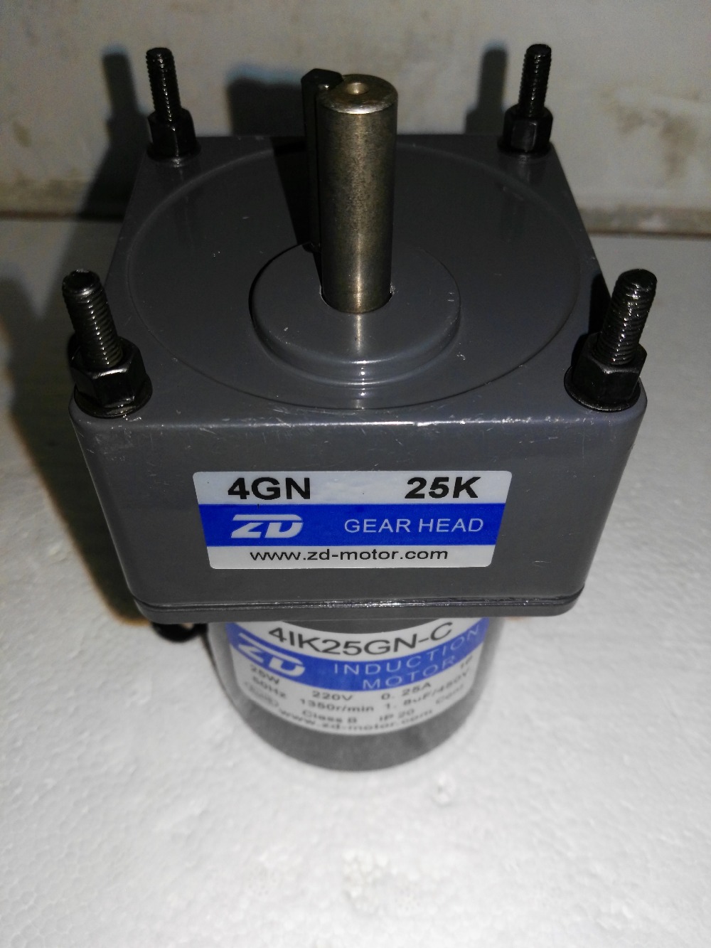 25W 220 volts engine AC motor 4IK25GN C with gearhead K 75 and