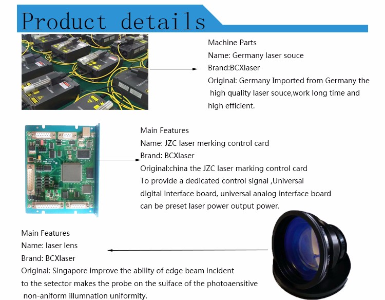 20W MOPA color fiber laser marking machine for color marking