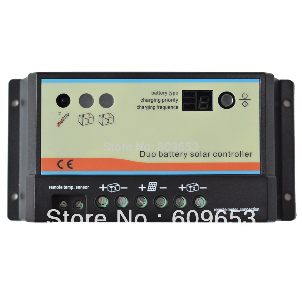 20A daul battery Solar Charger Controller duo-battery charge controller