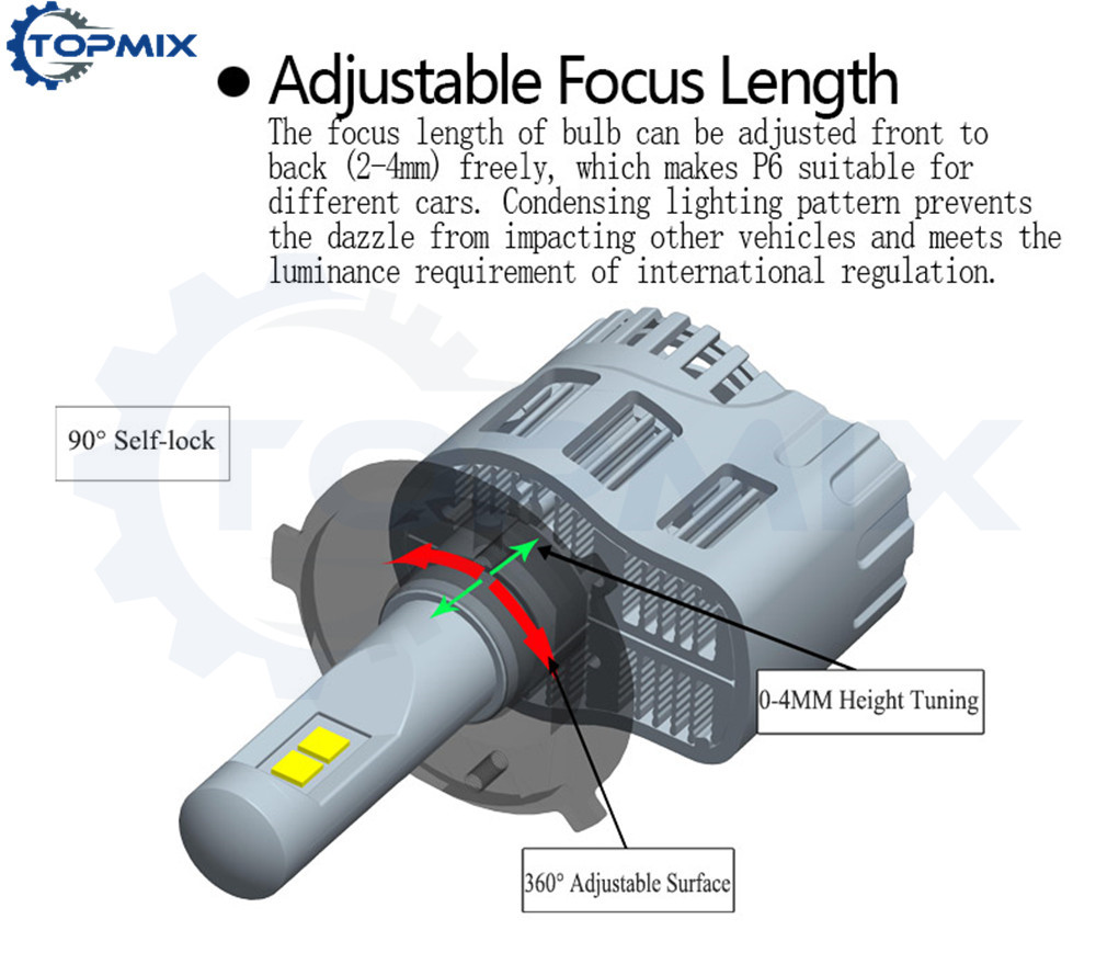 6GA-45W-H4 90W 9000LM Car Headlight 9