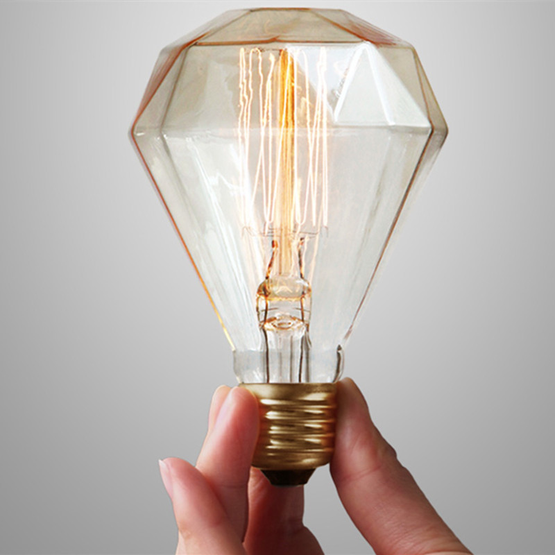 Retro-Vintage-Light-Bulb-G95-Edison-Bulb-Diamond-E27-40W-220V-Incandescent-Bulb-Filament-Bulb-Edison (1) - 