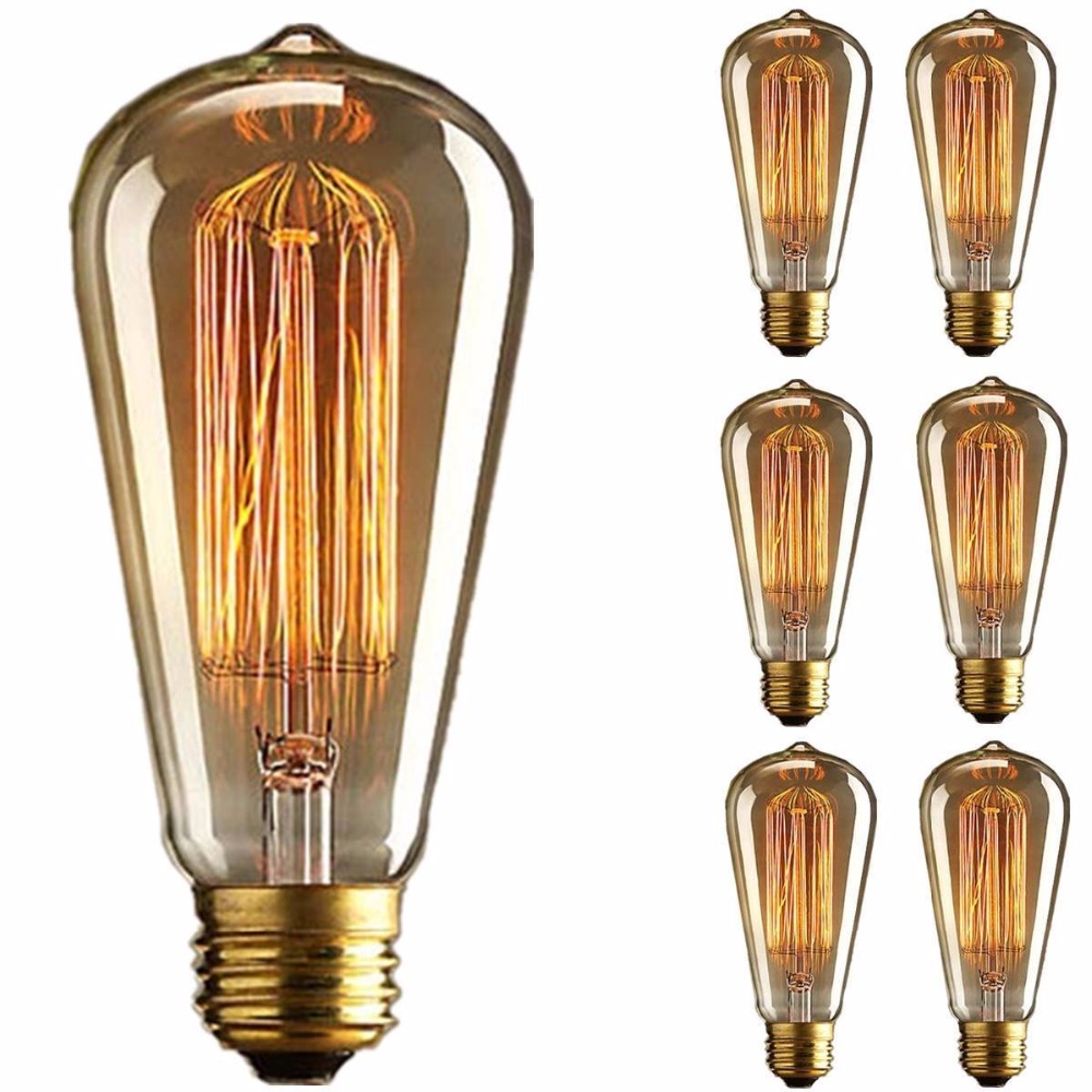 40w e27 screw Radio valve Vintage old fashioned Edison filament light bulb