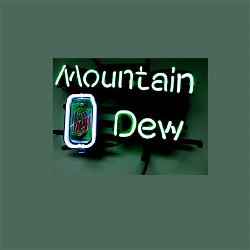Neon Sign For Mountain Dew Soda Signboard Real Glass Beer Bar Pub Neon Sign For Mountain Dew Soda Signboard Real Glass Beer Bar Pub Display Restaurant Outdoor Light