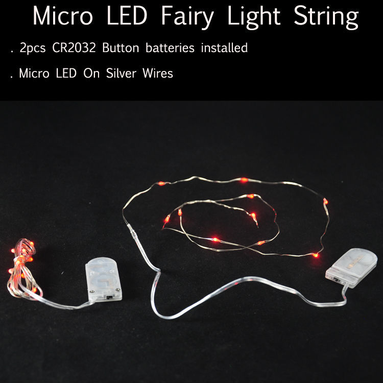 CR2032 LED String Light Red