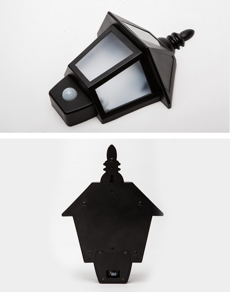 Led Solar Lights Hexagonal Body Sensor Wall Lamp Sconce Aisle