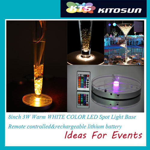 8inch 3W Warm White LED light base KITOSUN 1