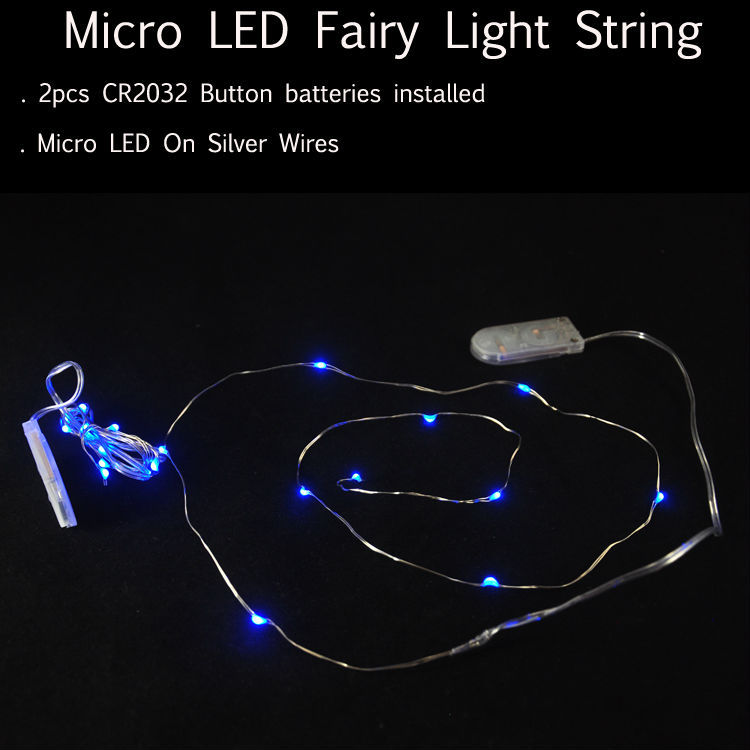 CR2032 LED String Light Blue