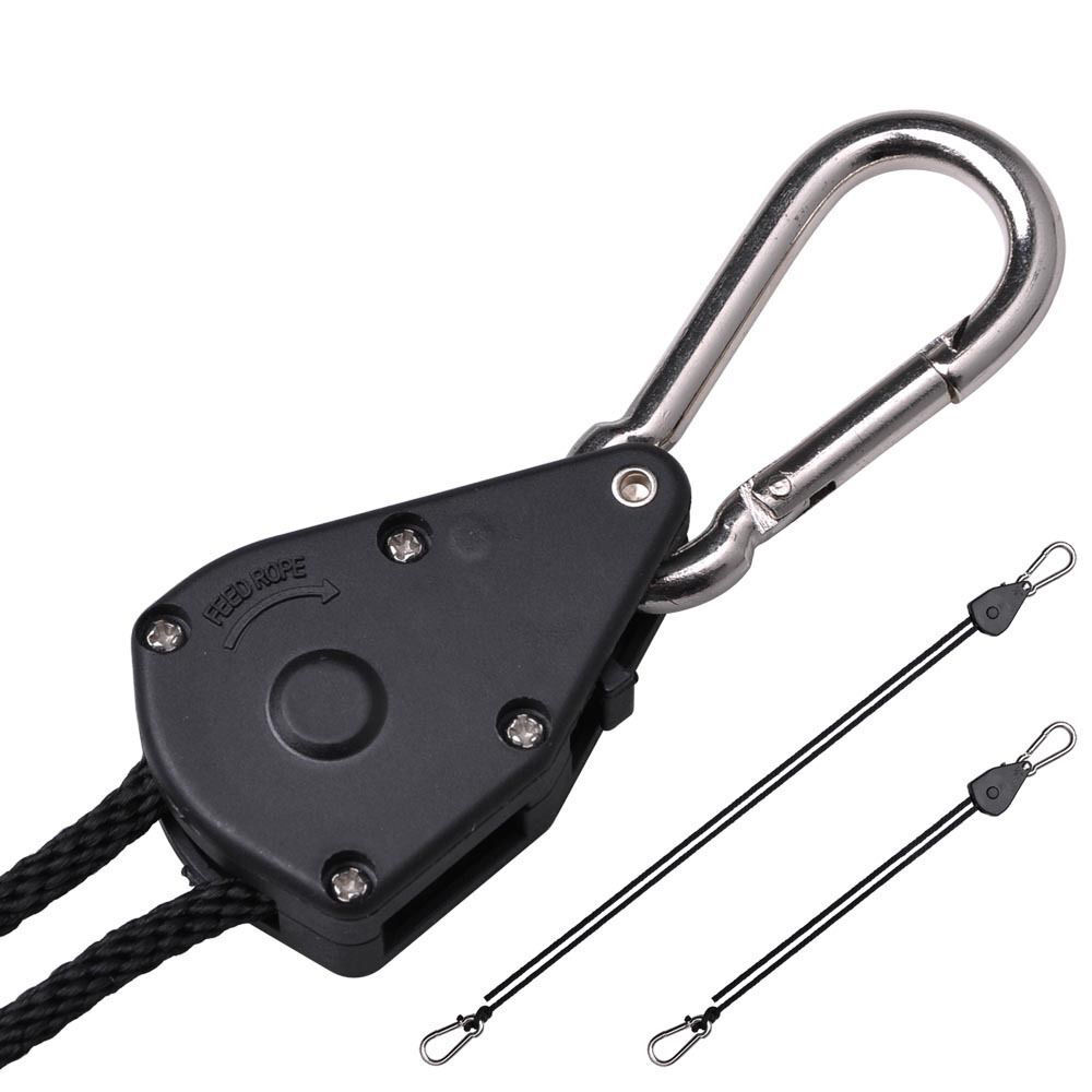 One Pair 2 Rope Ratchet Heavy Duty Grow Light Hanger 2pcs ...
