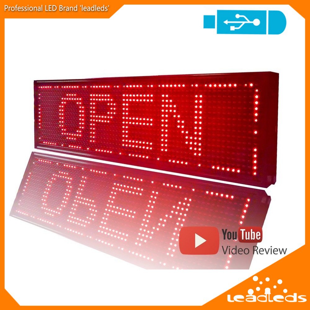 red color p10 led sign high brightness display