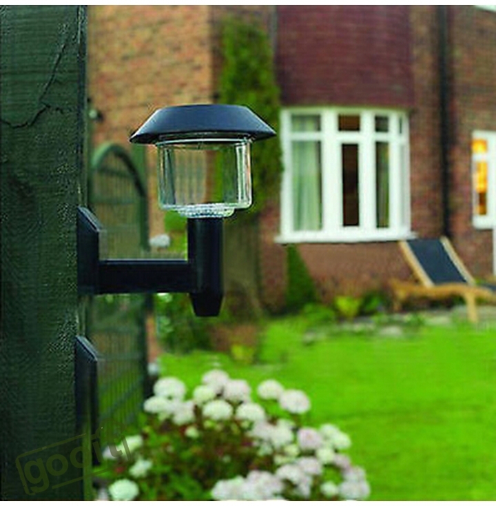 4X Solar Powered LED Fence Lamp Outdoor Garden Path Wall Deck Wall Mount Lights