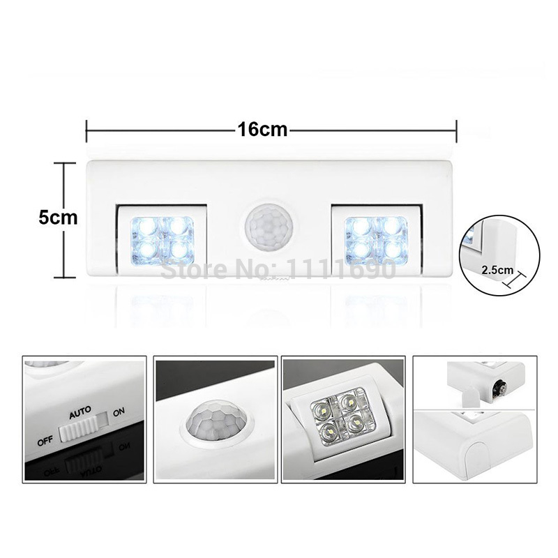 8 LED Stick On Lightcontrol Night Light