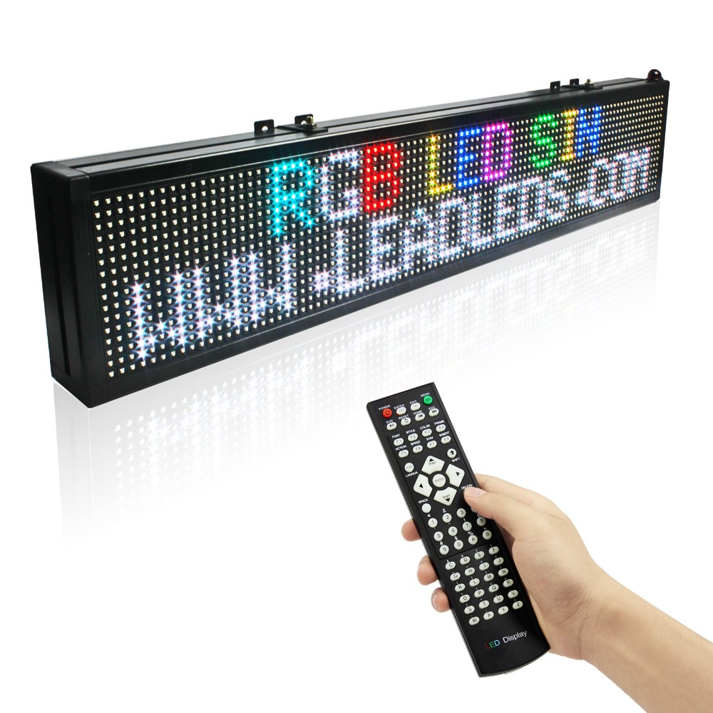 P7.62 RGB Led Display 16128 Dots Matrix Remote Control Programmable Scrolling Message Display Board Indoor Used2