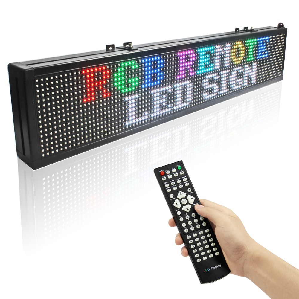 P7.62 RGB Led Display 16128 Dots Matrix Remote Control Programmable Scrolling Message Display Board Indoor Used1