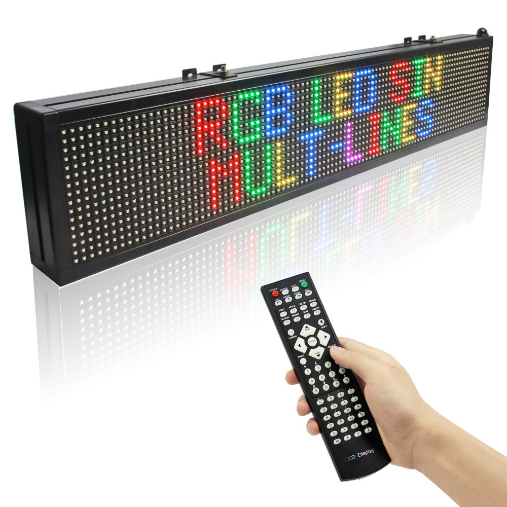 P7.62 RGB Led Display 16128 Dots Matrix Remote Control Programmable Scrolling Message Display Board Indoor Used3