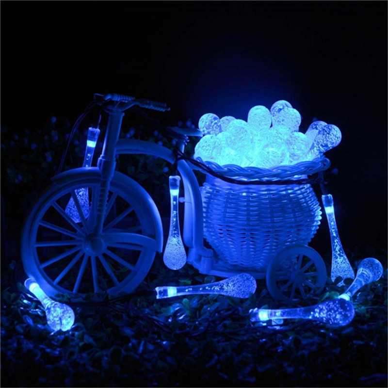 20 LED 8 modes Solar Powered Water Drop String Lights (13)