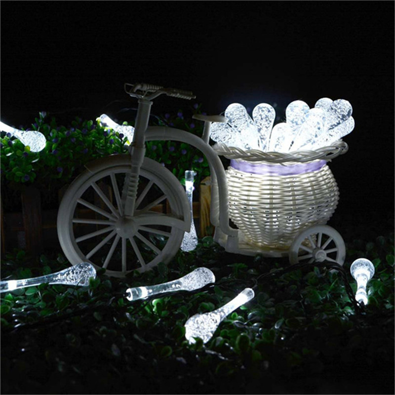 20 LED 8 modes Solar Powered Water Drop String Lights (10)