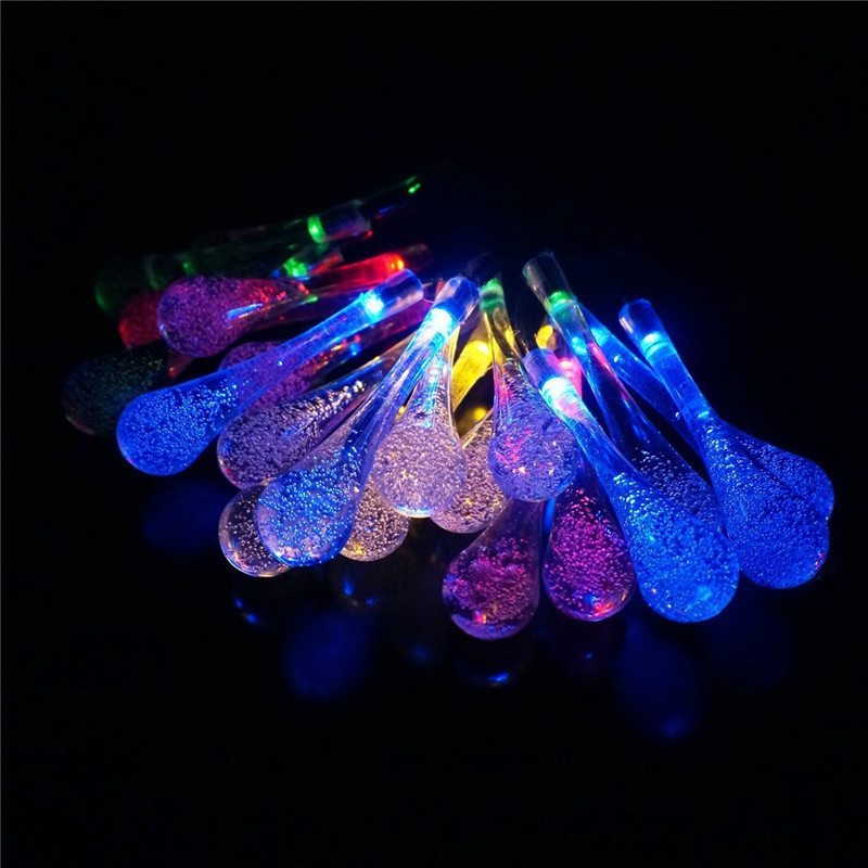 20 LED 8 modes Solar Powered Water Drop String Lights (7)