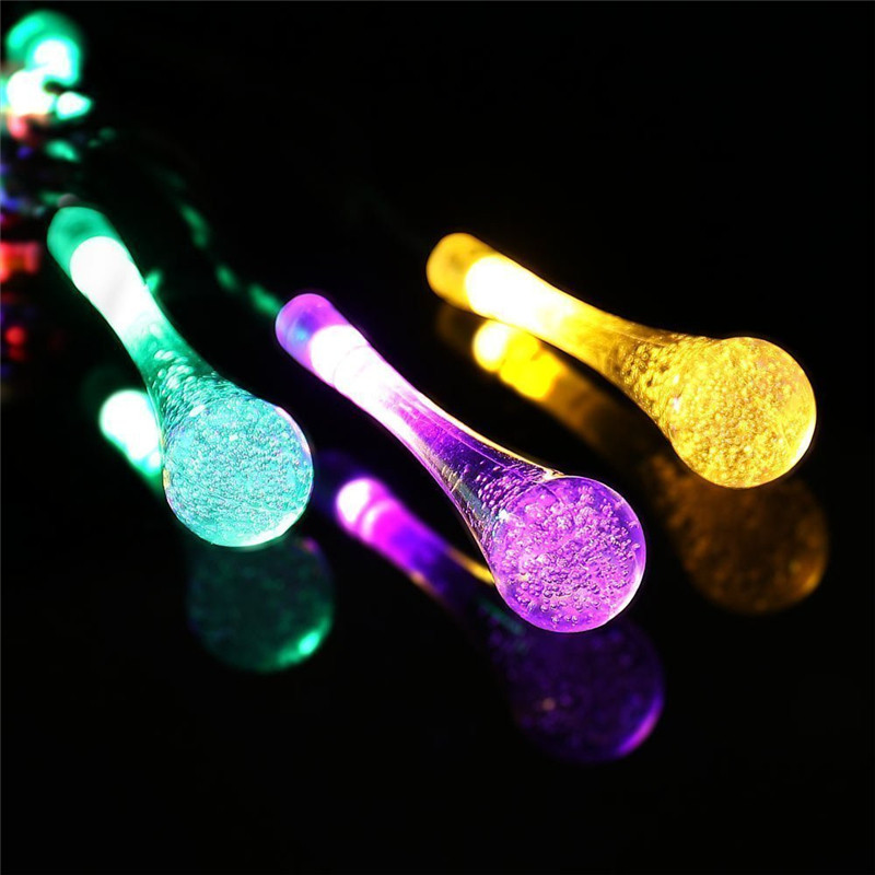 20 LED 8 modes Solar Powered Water Drop String Lights (1)