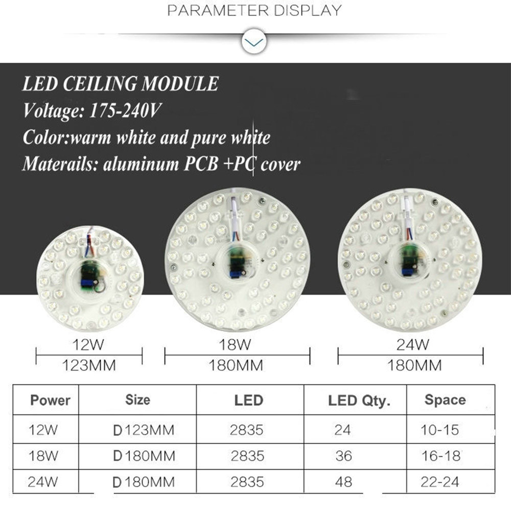 New-LED-Ceiling-Module-light-with-Replace-Ceiling-Lamp-Source-12w-18w-24w-220v-for-Bedroom