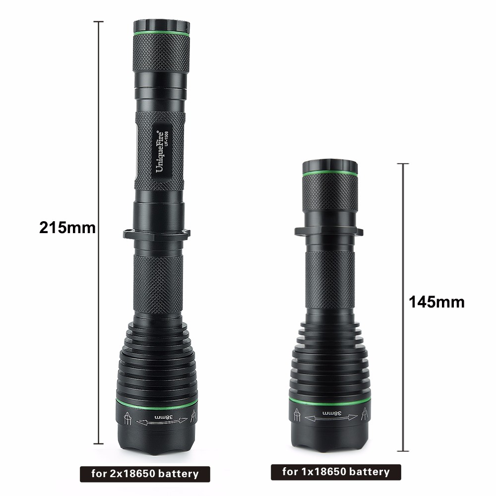 UniqueFire Hunting Vision Memory LED Flashlight  Infrared Light Black 940nm Lens Torch 3W Use 1x18650 Rechargeable Battery3