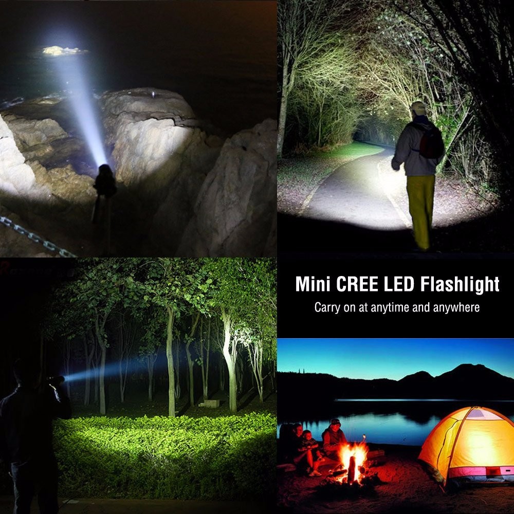 UniqueFire 1406 XPE Ultra Bright Water Resistant LED Flashlight Of 3 Modes Tactical Torches For Outdoor Bottom Click9