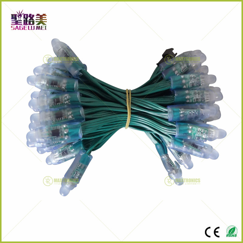 Wholesale-50-Pcs-string-12mm-WS2811-2811-IC-LED-Pixels-2Module-String-Light-Green-Wire-cable