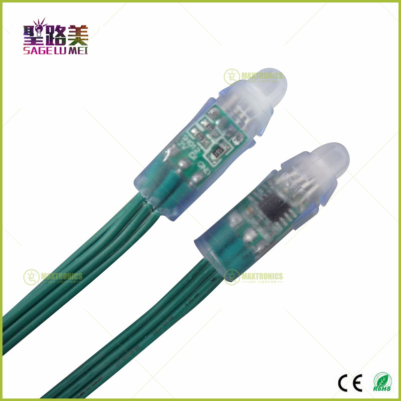 Wholesale-50-Pcs-string-12mm-WS2811-2811-IC-LED-4Pixels-Module-String-Light-Green-Wire-cable