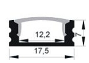 LED Aluminum Profile LA-LP07 drawing