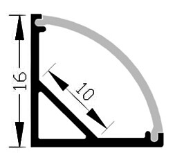 LED Aluminum Profile LA-LP12A drawing