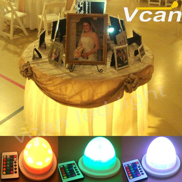 RGB colors change battery operated cordless led lighting for wedding decoration