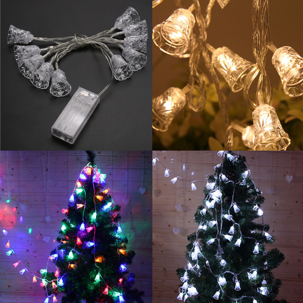 10-LED Rattan Ball String Fairy Light for Christmas Tree Decor 1.2m White