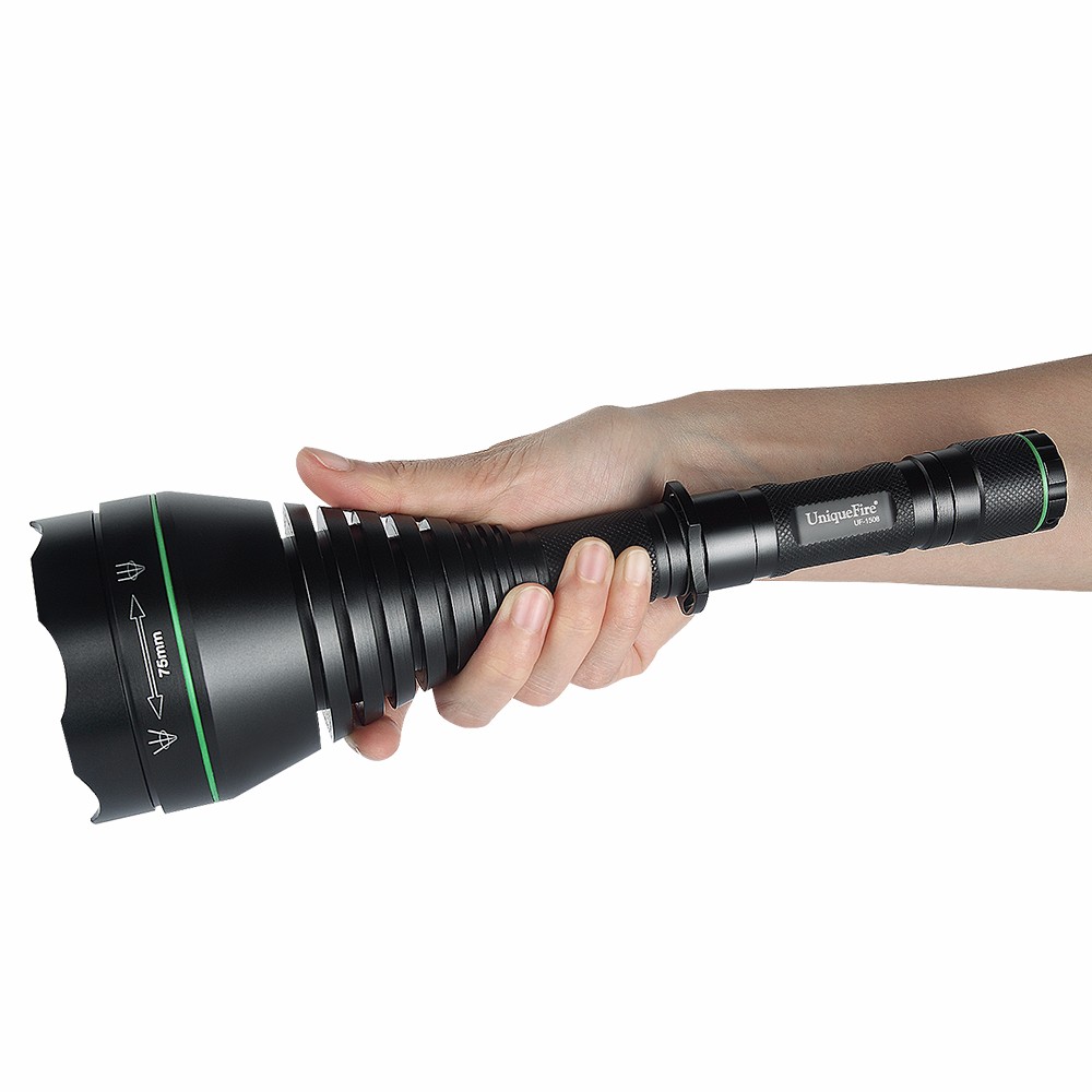 UniqueFire 1508-75 CREE XMLXML2 LED Flashlight Torch 1200LM Single File Lantern 18650 Adjustable Focus For Camping25