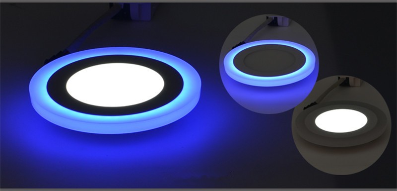 LED Panel light RoundSquare 5w 9w 16w   3 model LED  Downlights AC85-265V Morden Home Ceiling Lighting Blue & White Panel Lamp (28)